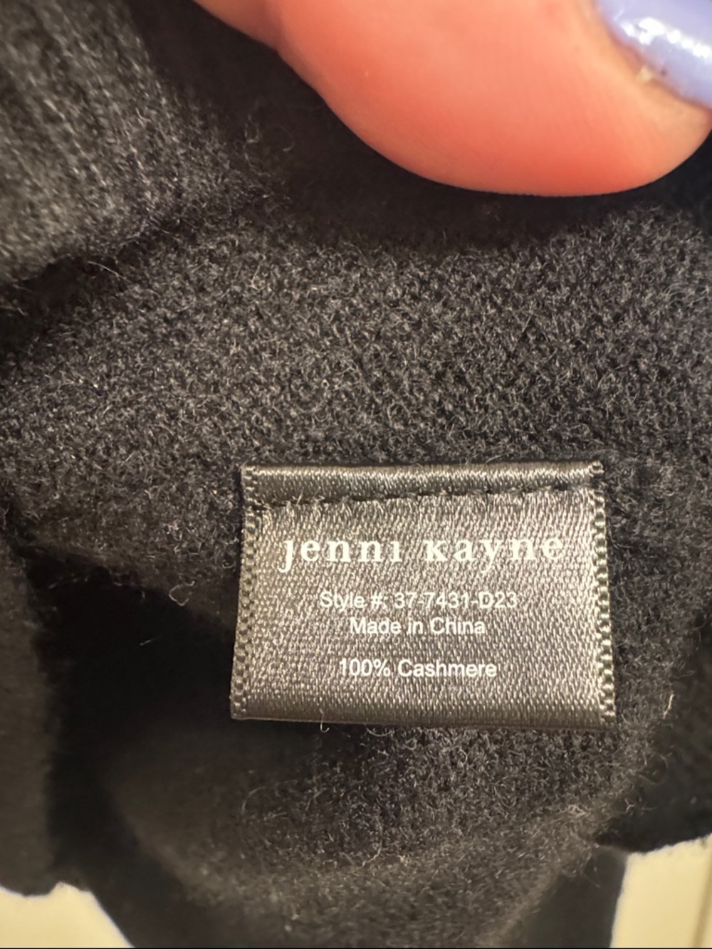 Jenni Kayne Flynn v neck black 100% cashmere sweater size XS - Picture 6 of 9